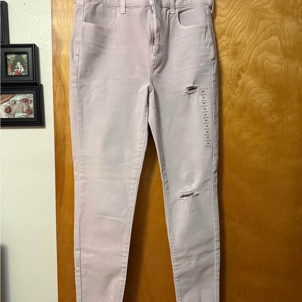 American Eagle Outfitters Light Pink Skinny Jeans